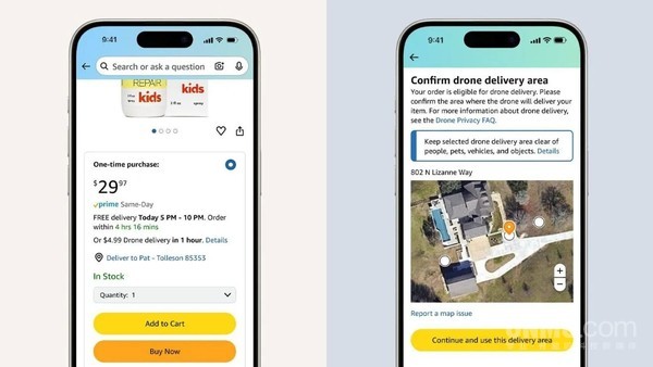 亚马逊现可通过无人机配送iPhone 实现60分钟极速达