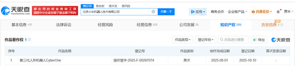 小米登记CyberOne作品著作权！已于2月进行测试
